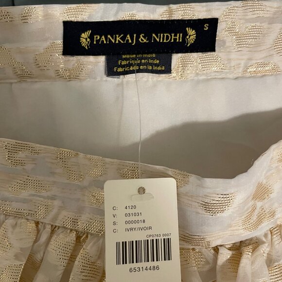 Pankaj Nidhi Burnout Shimmer Maxi Skirt from Anthropologie in Size 2 - Picture 4 of 6